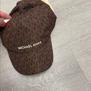 Michael Kors Dark Brown Monogram Hat